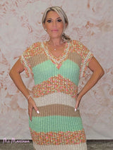 VESTIDO PUNTO MULTICOLOR JOT - Mi Marciana