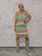 VESTIDO PUNTO MULTICOLOR JOT - Mi Marciana
