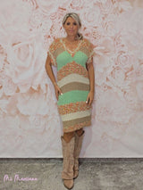 VESTIDO PUNTO MULTICOLOR JOT - Mi Marciana