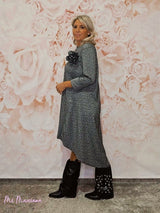 VESTIDO PUNTO ROMA ASIMÉTRICO ESPIGA JOT - Mi Marciana