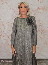 VESTIDO PUNTO ROMA ASIMÉTRICO ESPIGA JOT - Mi Marciana