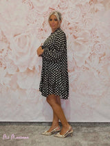 VESTIDO SEDA LUNARES CORTO ARENA JOT - Mi Marciana