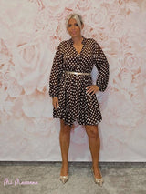 VESTIDO SEDA LUNARES CORTO ARENA JOT - Mi Marciana