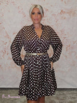 VESTIDO SEDA LUNARES CORTO ARENA JOT - Mi Marciana