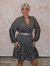 VESTIDO SEDA LUNARES CORTO ARENA JOT - Mi Marciana