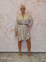 VESTIDO SEDA LUNARES CORTO ARENA JOT - Mi Marciana