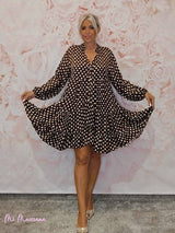 VESTIDO SEDA LUNARES CORTO ARENA JOT - Mi Marciana