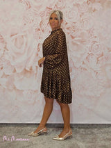 VESTIDO SEDA LUNARES CORTO ARENA JOT - Mi Marciana