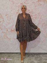 VESTIDO SEDA LUNARES CORTO ARENA JOT - Mi Marciana