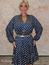 VESTIDO SEDA LUNARES CORTO ARENA JOT - Mi Marciana