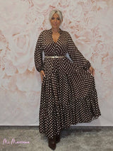 VESTIDO SEDA LUNARES LARGO ARENA JOT - Mi Marciana