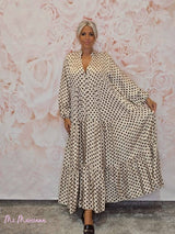 VESTIDO SEDA LUNARES LARGO ARENA JOT - Mi Marciana