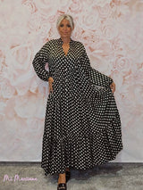 VESTIDO SEDA LUNARES LARGO ARENA JOT - Mi Marciana