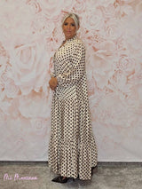 VESTIDO SEDA LUNARES LARGO ARENA JOT - Mi Marciana