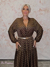 VESTIDO SEDA LUNARES LARGO ARENA JOT - Mi Marciana