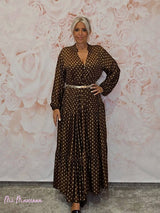 VESTIDO SEDA LUNARES LARGO ARENA JOT - Mi Marciana