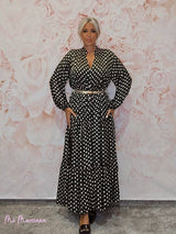 VESTIDO SEDA LUNARES LARGO ARENA JOT - Mi Marciana