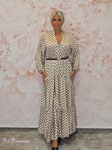 VESTIDO SEDA LUNARES LARGO ARENA JOT - Mi Marciana