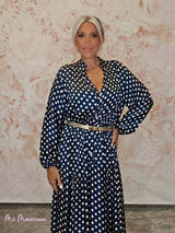 VESTIDO SEDA LUNARES LARGO ARENA JOT - Mi Marciana