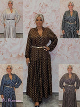 VESTIDO SEDA LUNARES LARGO ARENA JOT - Mi Marciana