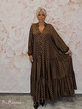 VESTIDO SEDA LUNARES LARGO ARENA JOT - Mi Marciana