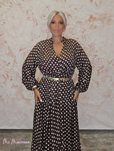 VESTIDO SEDA LUNARES LARGO ARENA JOT - Mi Marciana