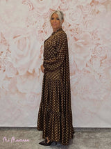 VESTIDO SEDA LUNARES LARGO ARENA JOT - Mi Marciana