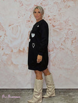 VESTIDO SUDADERA CORAZONES - Mi Marciana