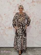 VESTIDO TERCIOPELO ANIMAL PRINT - Mi Marciana