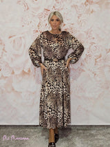 VESTIDO TERCIOPELO ANIMAL PRINT - Mi Marciana