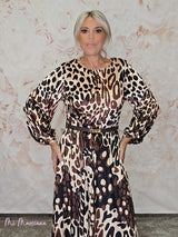 VESTIDO TERCIOPELO ANIMAL PRINT - Mi Marciana