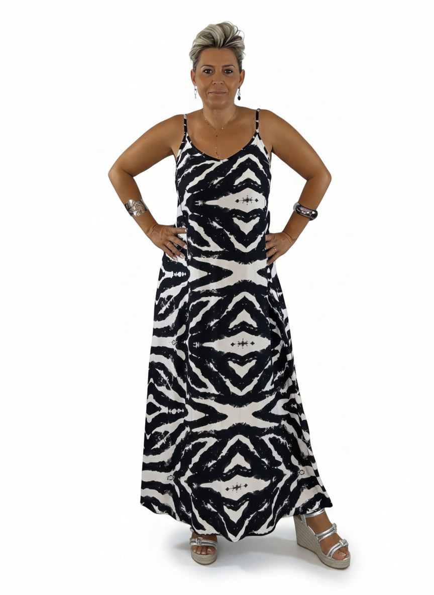 VESTIDO TIRANTES CEBRA - Mi Marciana