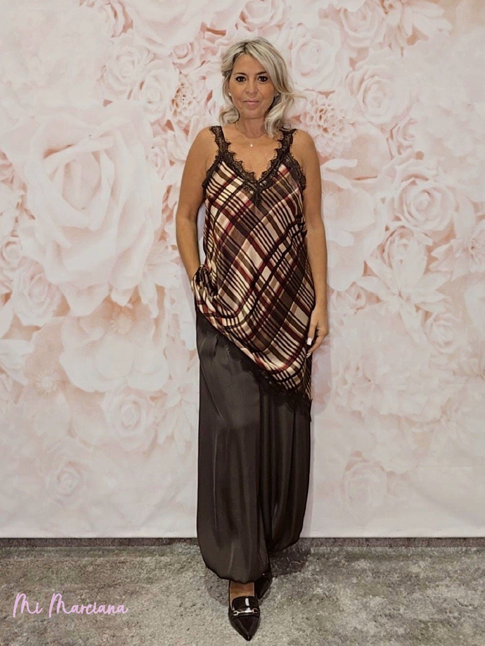 VESTIDO TOP LENCERO FANTASÍA TARTÁN JOT - Mi Marciana