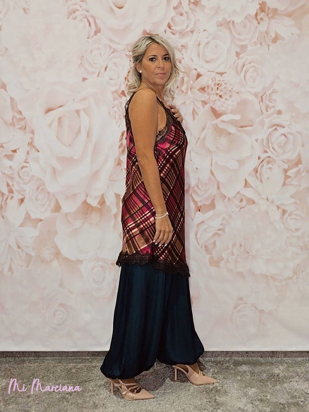 VESTIDO TOP LENCERO FANTASÍA TARTÁN JOT - Mi Marciana