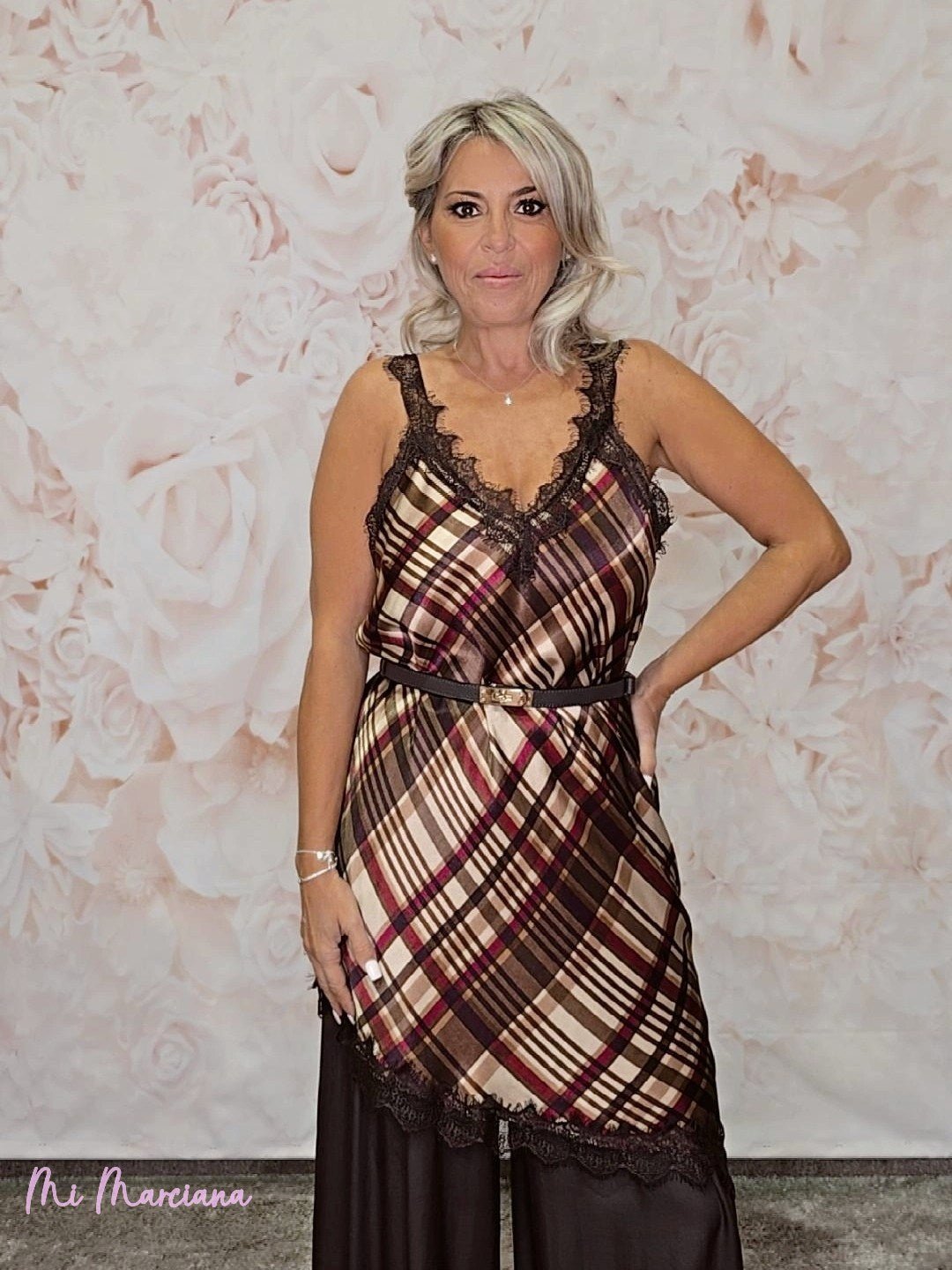 VESTIDO TOP LENCERO FANTASÍA TARTÁN JOT - Mi Marciana