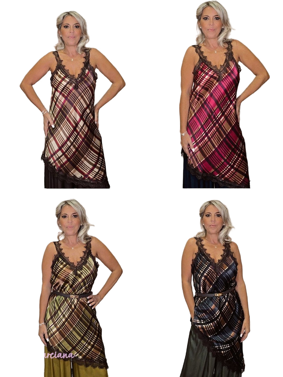 VESTIDO TOP LENCERO FANTASÍA TARTÁN JOT - Mi Marciana