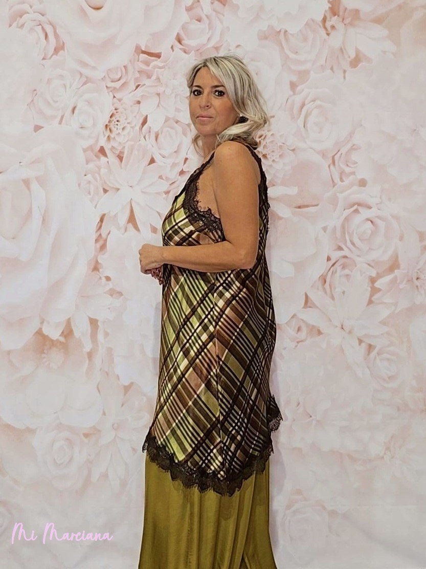 VESTIDO TOP LENCERO FANTASÍA TARTÁN JOT - Mi Marciana