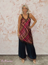 VESTIDO TOP LENCERO FANTASÍA TARTÁN JOT - Mi Marciana