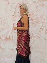 VESTIDO TOP LENCERO FANTASÍA TARTÁN JOT - Mi Marciana