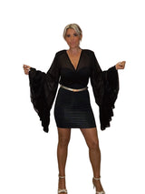 VESTIDO TUL MANGAS VOLANTES JOT - Mi Marciana