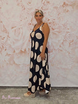 VESTIDO VUELO LUNARES MARINO - Mi Marciana