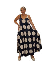 VESTIDO VUELO LUNARES MARINO - Mi Marciana