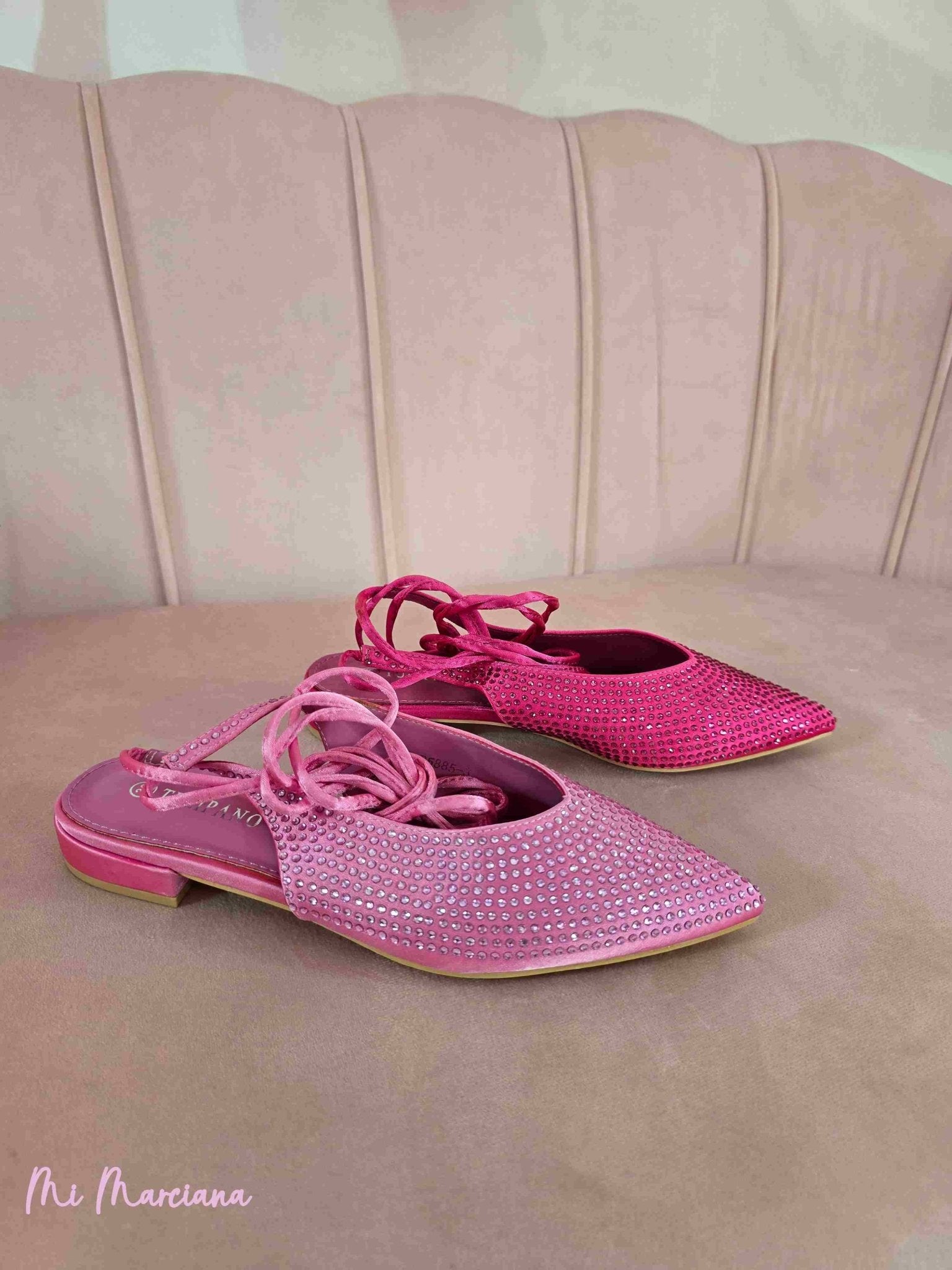 ZAPATO BAJO TIRAS STRASS - Mi Marciana