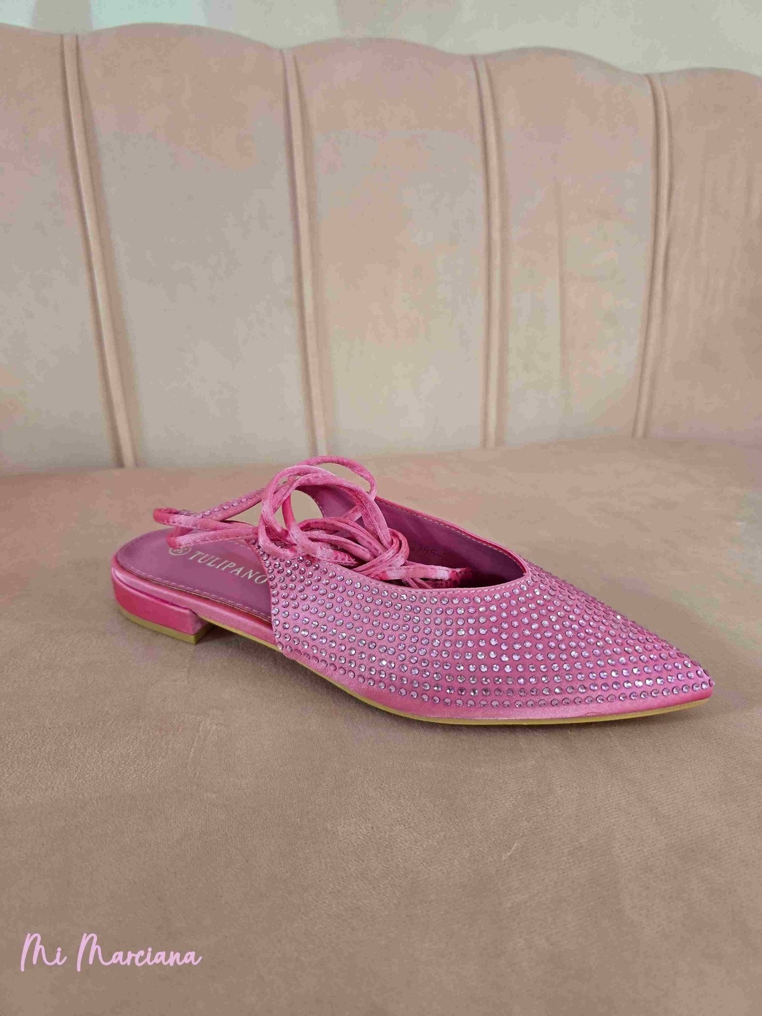 ZAPATO BAJO TIRAS STRASS - Mi Marciana