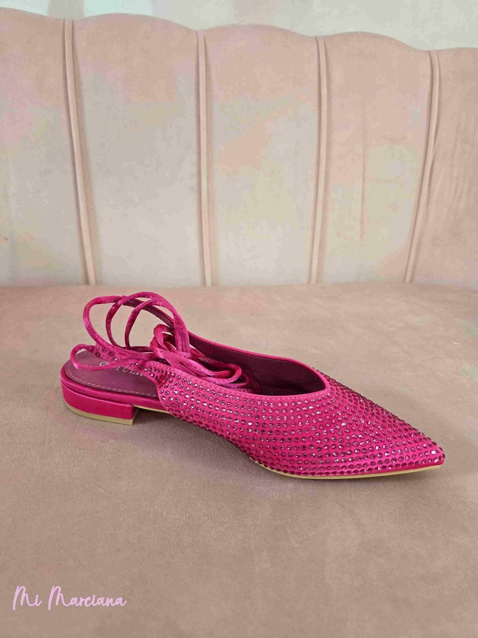 ZAPATO BAJO TIRAS STRASS - Mi Marciana