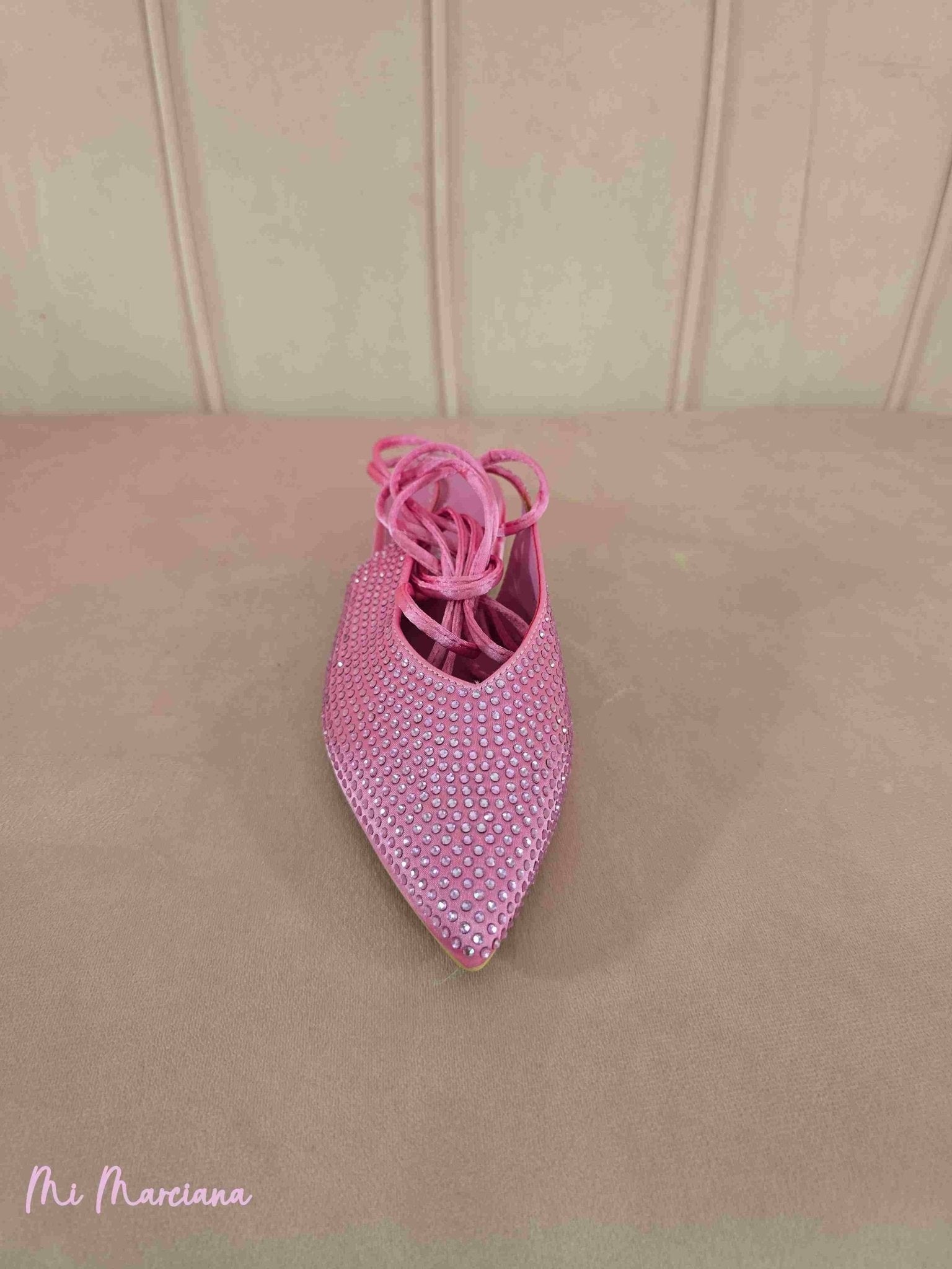 ZAPATO BAJO TIRAS STRASS - Mi Marciana